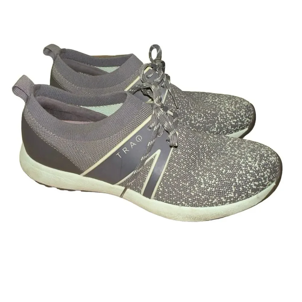 Traq by Alegria Knit Walking Sneakers Gray‎ Women's EU 37